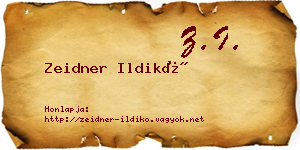 Zeidner Ildikó névjegykártya